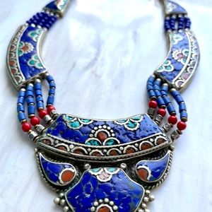 Stunning stones & silver necklace from Damascus